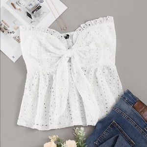 Eyelet lace top